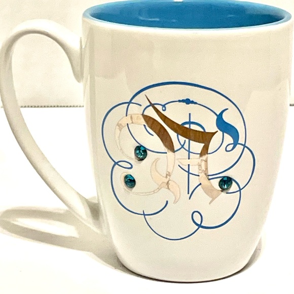 Disney Parks Coffee Mug Alice in Wonderland Blue Bejeweled Rhinestone *A* - Picture 4 of 5